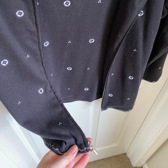 Vintage Talbots 100% Cotton Black Zip Up Sweater and Top Set - Picture 5 of 6